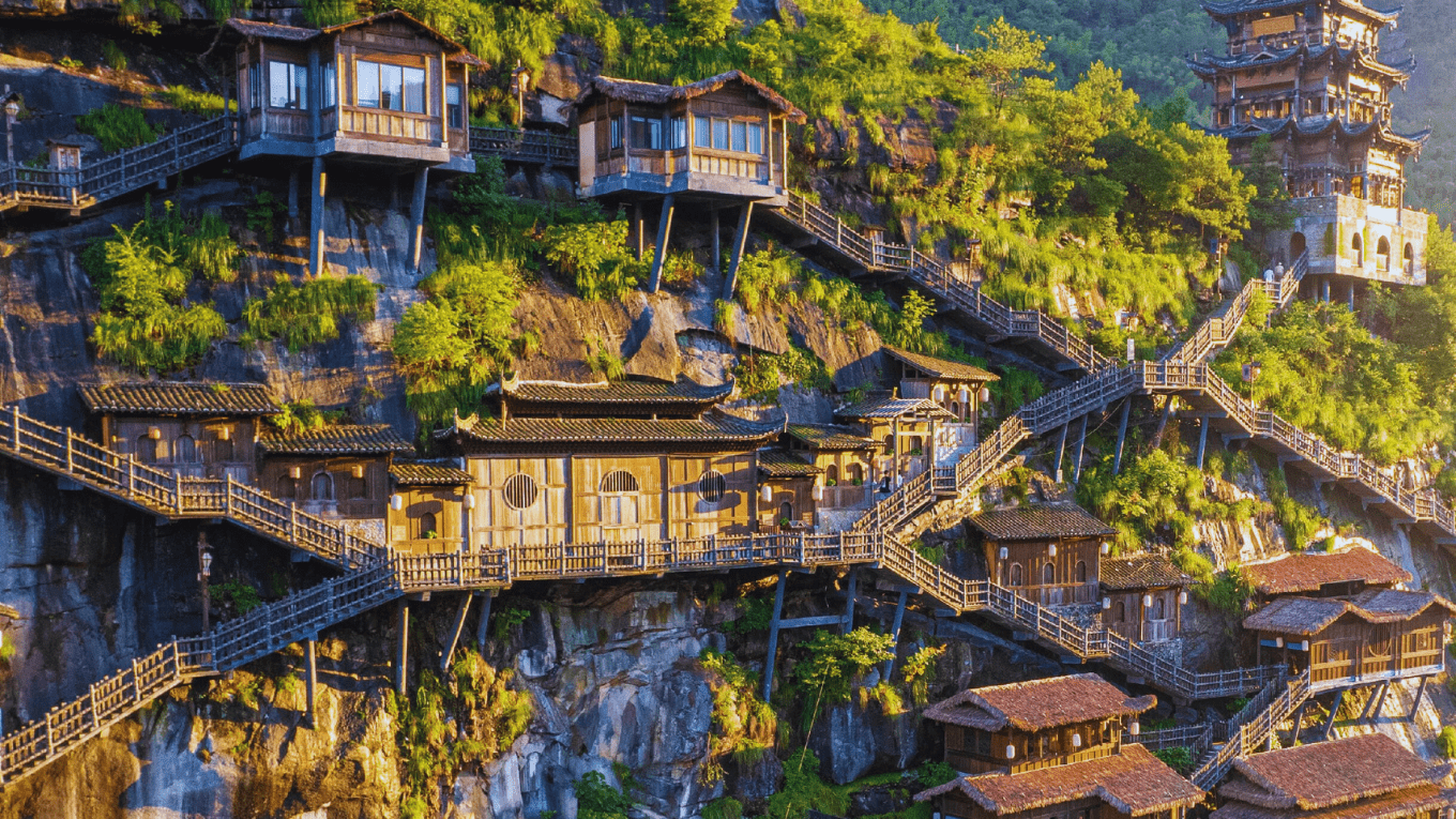 Vọng Tiên Cốc kiệt tác kiến trúc hài hòa với thiên nhiên